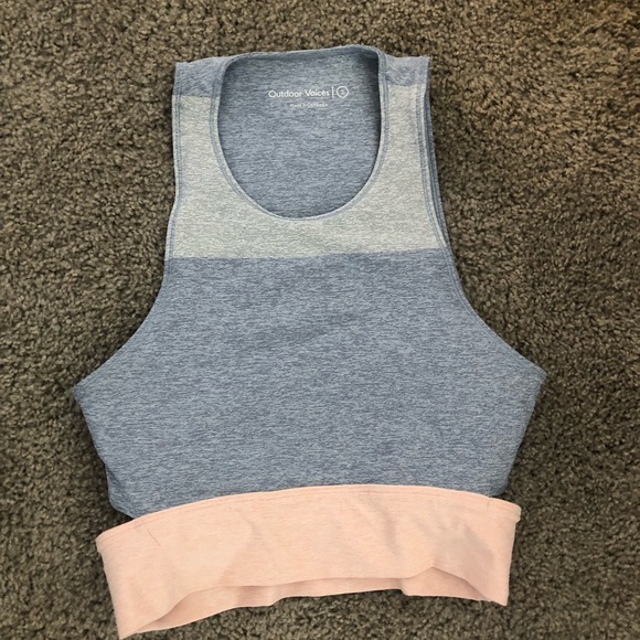 Outdoor Voices Tops - Outdoor Voices Tri-Tone Slashback Crop
